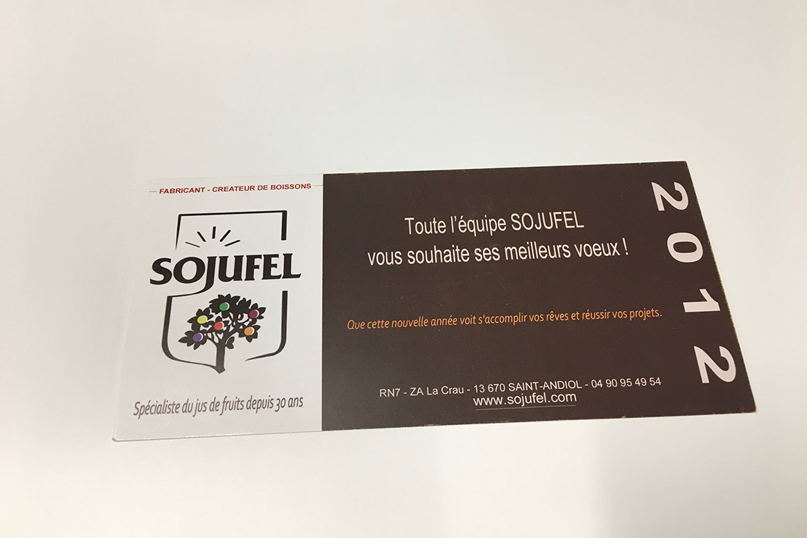 Carte de vœux pour Sojufel