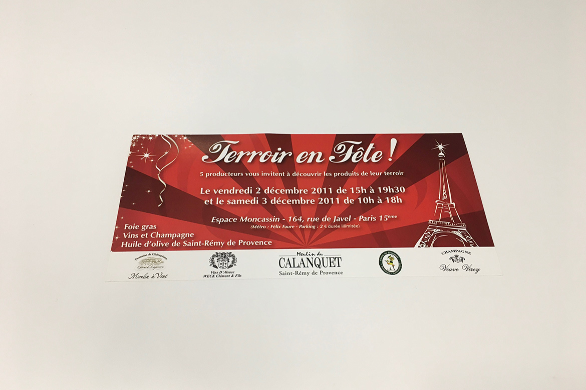 Invitation événement pour le Moulin du Calanquet