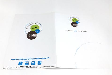 Menus pour le restaurant L'Art des Mets à Eyguières